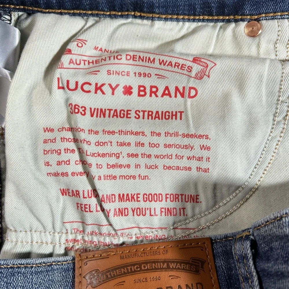 Lucky‎ Brand Jeans Men's 36x34 (38x32) Blue 363 Vintage Straight Stretch Denim